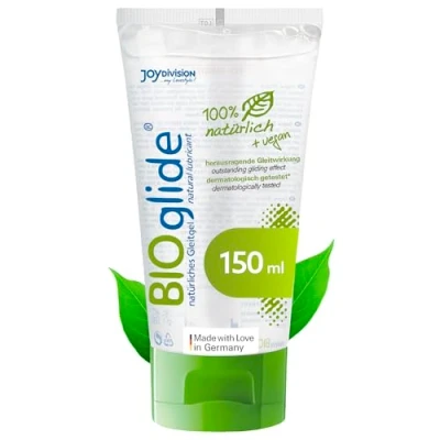 Obrázek JOYDIVISION Originální BIOglide lubrikační gel neutrální 150 ml I prostředek 100% přírodní &amp; veganský na vodní bázi bio vhodný pro latexové kondomy water