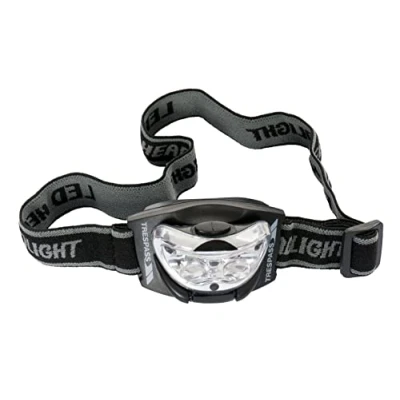 Obrázek Trespass Guidance, Black, 3 LED (2 bílá, 1 červená) čelovka 7 cm x 4 cm, černá