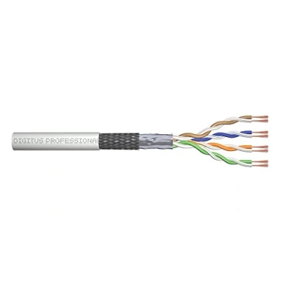 Obrázek DIGITUS Netvořený propojovací kabel Cat 5e metrové zboží, nesestavený 100 m SF UTP síťový PVC AWG 26/7 šedý