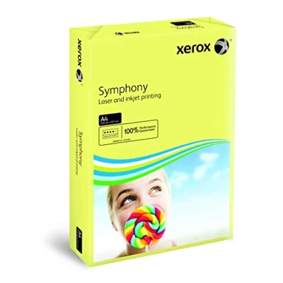 Obrázek Xerox 003R93231 barevný Papír Do tiskárny kopírky Symphony Pastell DIN A4, 160 g/m2, 250 Folio balení, Žlutá