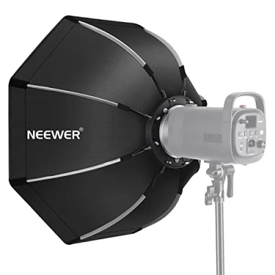Obrázek NEEWER Osmihranný softbox 26&quot;/65cm s rychlouzávěrem, Bowens Mount, taška kompatibilní CB60 CB100 CB150 Vision 4 S101 300W/400W a dalšími svítidly Mount SF RPBO26