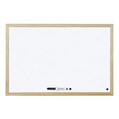 Obrázek Bi Office Budget bílá tabule s dřevěným rámem, omyvatelná za sucha, 5 velikostí na výběr, 60 x 45 cm