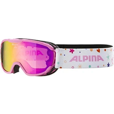 Obrázek ALPINA PHEOS JR. Zrcadlové, kontrastní a polarizované lyžařské brýle s 100% UV ochranou pro děti, růžové, One Size