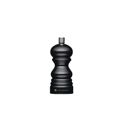 Obrázek MasterClass Salz und Pfeffermühle, Schwarz, Keramik Mahlwerk, Karbonstahl, mit austauschbaren Pfefferverschlüssen, Glanzlack, 12 cm