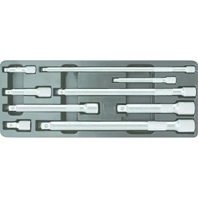 Obrázek KS Tools 911.0007 prodlužovací sada 9dílná 1/4&quot; + 3/8&quot; +1/2&quot;, ušlechtilá ocel plast guma kov slitina a měď, bezbarvý, jedna velikost