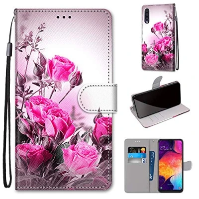 Obrázek SIENIANLINE Obal na mobil pro Samsung Galaxy A50 obal, kůže pouzdro zaklapávací přihrádky karty a funkce stojánku ochranné A50/A30S/A50S