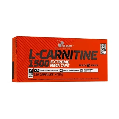 Obrázek OLIMP L Carnitine 1500 Extreme Mega Caps (120 kapslí). mg karnitinu ve formě tartrátu v každé kapsli 120 kusů (balení 1 ks)
