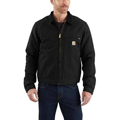 Obrázek Carhartt Pánská volná bunda Detroit z plachtoviny s podšívkou, pracovní oblečení, černá