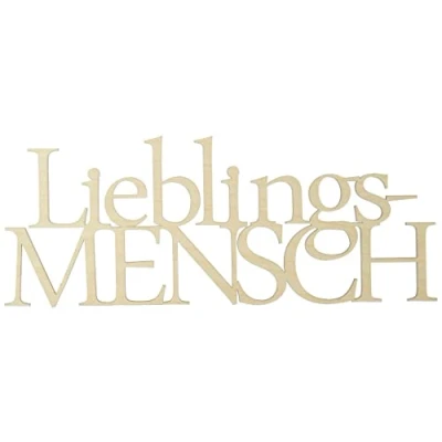 Obrázek Rayher Hobby dřevěné písmo &quot;Lieblingsmensch&quot;, FSC 100%, natur, 24,7x9,8x0,4cm, SB Btl 1 kus, 46420505