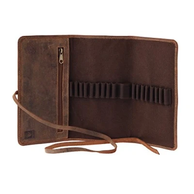 Obrázek Greenburry Vintage penál kožený hnědý 19,5 x 10 2,5 cm