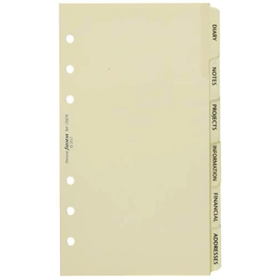 Obrázek Filofax 131678 Personal Sachrejstřík, krémová