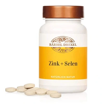Obrázek BÄRBEL DREXEL® Zinek + selen kapsle vysoké dávky (145 ks) jedinečná kombinace účinných látek, veganská výroba Německo, zinkový glycinát, pleťové vlasy, nehty kosti, selenové kvasnice