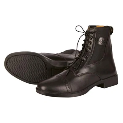 Obrázek Kerbl Unisex jezdecké boty pro dospělé šněrovací kotníkové Monaco hladká kůže boty, černé (černá 19 0303), 40