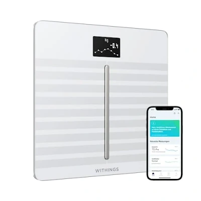 Obrázek Withings Body Cardio prémiová inteligentní WiFi stupnice s funkcí složení těla, měření srdeční frekvence, BMI, tělesného tuku, svalové hmoty, procenta vody, digitální tělesné tukové
