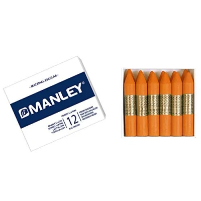 Obrázek MANLEY MNC04497 Box 12 Wachsmalstifte, orange