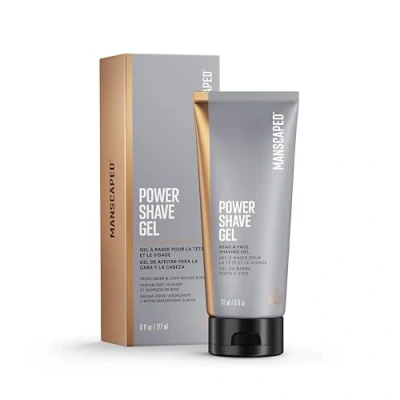 Obrázek gel na holení Manscaped® Power Shave Gel, zklidňující hlavy a obličeje pro muže, s vilínem jemnými peelingy ochranu před podrážděním kůže, zarůstajícími vlasy holícími pupínky,
