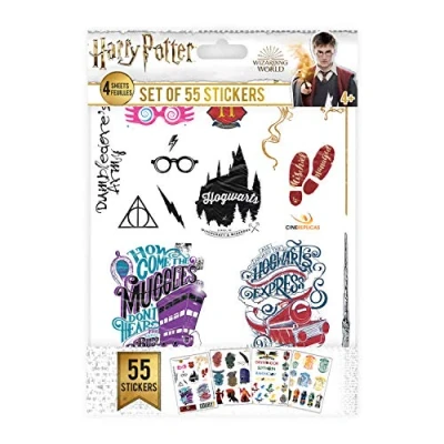 Obrázek Cinereplicas Harry Potter nálepka loga (sada 55 kusů) oficiální licence