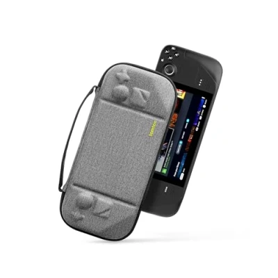 Obrázek tomtoc Slim obal Case pro Steam Deck/Steam Deck OLED, kompletní ochrana taška cestovní tvrdá skořepina kompaktní ochranné pouzdro na konzolu Steamdeck, šedý