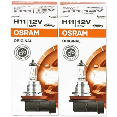 Obrázek Osram 324537 64211 H11 55 W Autožárovky Halogenová žárovka Potkávací světlo Žárovka Autožárovka do reflektoru 2 kusy, bílá