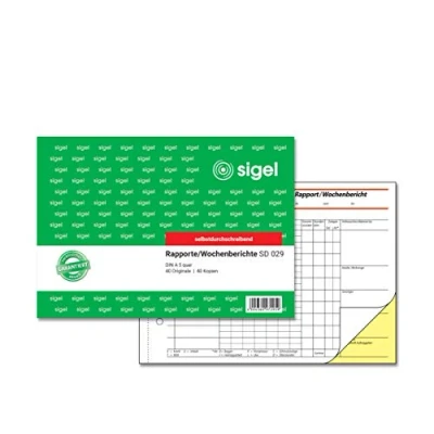 Obrázek Sigel RP517 raport/týden zpráva, A5 na šířku, 100 listů 1 kus