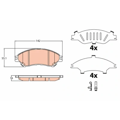Obrázek TRW GDB3633 Bremsbeläge