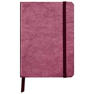 Obrázek Clairefontaine 400090C Notizbuch (mit Perlmutt Effekt mit Softcover aus Leder, DIN A6, 10,5 x 14,8cm, 72 Blatt, blanko, Gummizugverschluß, Lesezeichen) 1 Stück kirschrot