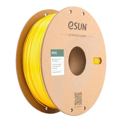 Obrázek eSUN PETG filament 1,75 mm, do 3D tiskárny PETG, rozměrová přesnost +/ 0,05 1kg cívka (2,2 LBS) struna pro tiskárny, solidní žlutá