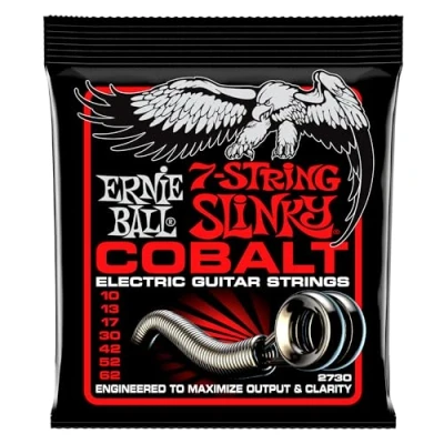 Obrázek Ernie Ball Skinny Top Heavy Bottom Slinky Cobalt 7 struny pro elektrické kytary, tloušťka 10 62