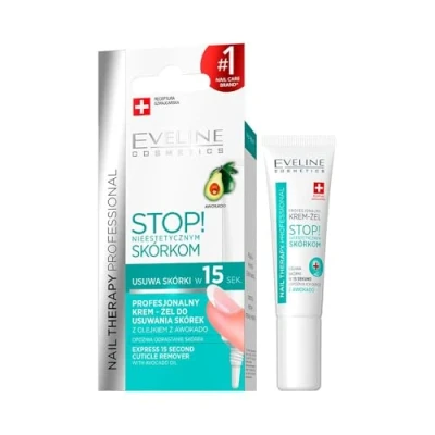 Obrázek Eveline Cosmetics Profesionální odstraňovač nehtové kůžičky krémový gel s avokádovým olejem, zabraňuje natržení a trhlinám, 12 ml