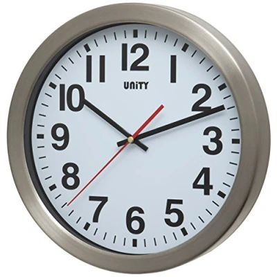 Obrázek Unity Nástěnné hodiny, Peterhead Silbermetall , Silent Sweep, 30 cm