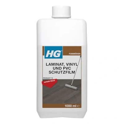 Obrázek HG Laminátová povrchová úprava s lesklým efektem, produkt 70, leštidlo chrání podlahy před opotřebením, poškrábáním a poškozením, pro všechny druhy laminátových podlah, protiskluzová 1 l (136100105)