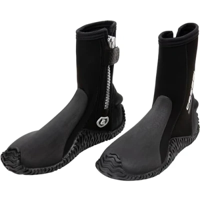 Obrázek Cressi Korsor Semi Rigid Sole Boots potápěčské boty s polotuhou podrážkou, černé, k dostání 3_5_7 mm, unisex pro dospělé