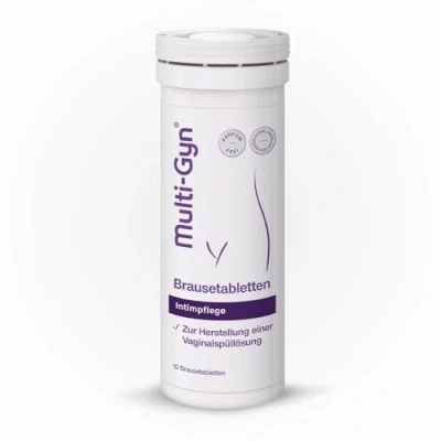 Obrázek Multi Gyn Šumivé tablety vaginální sprcha na bázi přírodních složek pro jemnou a optimální hygienu intimní sprchu žena 10 tablet v balení