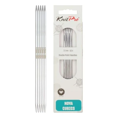 Obrázek KnitPro K12127 pletací jehlice, mosaz, stříbrná, 3,5 mm, 5