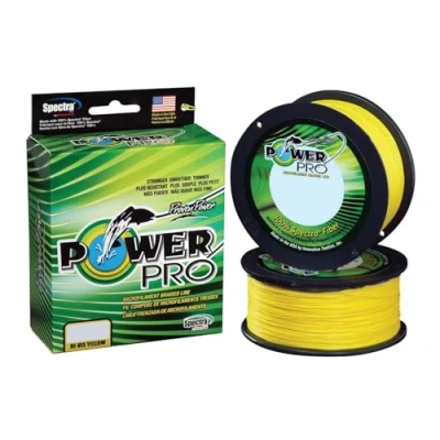 Obrázek POWER PRO Unisex Erwachsene 21100150100Y PowerPro 6,8 kg x 90 m, Gelb, Mehrfarbig/Meereswellen (Ocean Tides), One Size