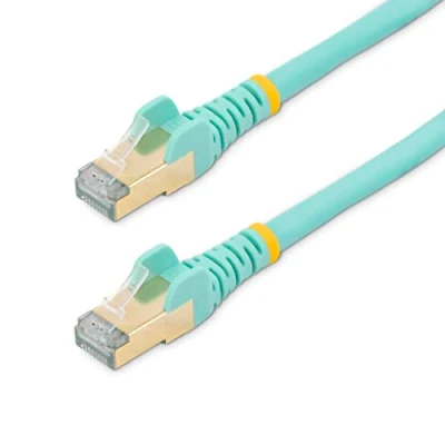 Obrázek StarTech.com 1m Cat6a Ethernet kabel, stíněný (STP), síťový propojovací Cat 6a, tyrkysový