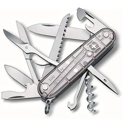 Obrázek Victorinox Švýcarský kapesní nůž Huntsman, Multitool, Swiss Army Knife s 15 funkcemi, čepel, vývrtka, otvírák na konzervy