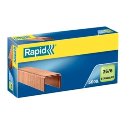 Obrázek Rapid Sponky (26/6 mm, standardní, měděné) 5000 kusů