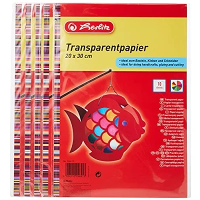 Obrázek Transparentní papír 246413 Herlitz, 20 x 30 cm, 10 listů, vícebarevné