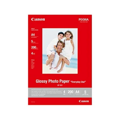 Obrázek Canon Fotopapír GP 501 lesklý bílý DIN A4 5 listů pro inkoustové tiskárny PIXMA tiskárna (170 g/qm)