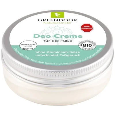 Obrázek GREENDOOR deodorant na nohy 50 ml proti zápachu nohou, deodorant, bez hliníku, už nikdy více samozřejmě pokusů zvířatech, přírodní kosmetika Bio Babassu,
