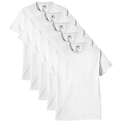 Obrázek Fruit of the Loom Pánské tričko balení 5 ks, bílá (White)