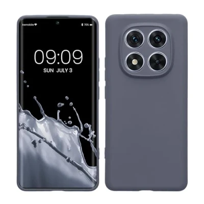 Obrázek kwmobile pouzdro na mobil kompatibilní s Xiaomi Redmi Note 14 Pro 5G / Poco X7 z měkkého silikonu v modrošedé