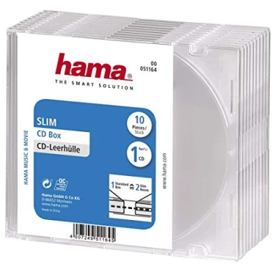 Obrázek Hama Prázdná pouzdra na CD (balení s 10 průhlednými boxy)