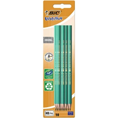 Obrázek BIC 8902741 tužka Evolution Original 650 HB, blistrà 10 kusů, zelená