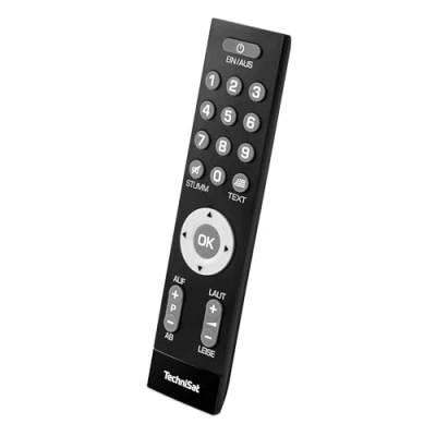 Obrázek TechniSat ISIZAPPER Universal dálkové ovládání pro seniory (univerzální seniory, nemocnice, hotely, extra velká tlačítka, pouze základní funkce)