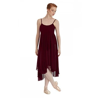 Obrázek Capezio Damen Camisole Empire Dress Tanzkleider Für Erwachsene, Burgunderfarben, M EU