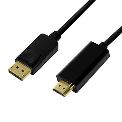 Obrázek DisplayPort 1.2 na HDMI High Speed with Ethernet (1.4) připojovací kabel, 4K pro plné HD a 3D kvalitu s nejlepším přenosem zvuku, 1m