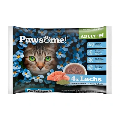 Obrázek Kapsička PAWSOME Cat s lososem 4x85g (multipack)