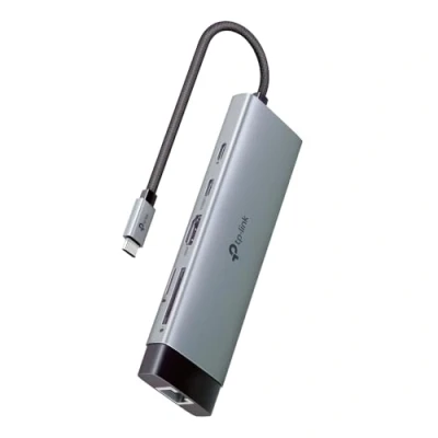 Obrázek TP Link UH9120C USB C hub PD100W, 4K 60Hz HDMI, 1x C, 3x A, gigabitový Ethernet, SD a microSD karty, kompatibilní s MacOS, Windows, Linux, iPad OS, iOS, Android, ChromeOS, Nintendo